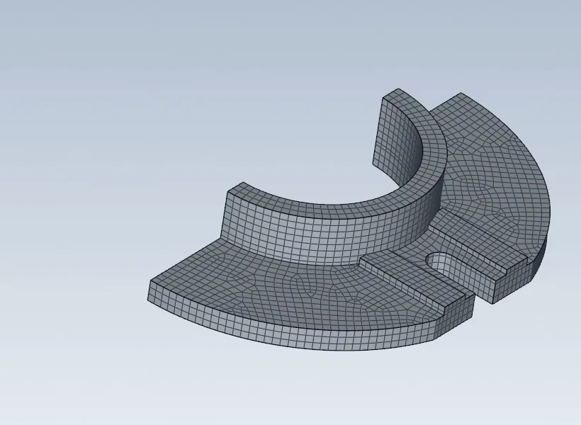 All-hexahedral mesh of a collar part